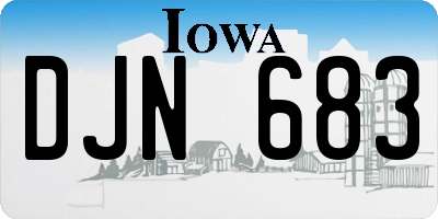 IA license plate DJN683