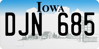 IA license plate DJN685
