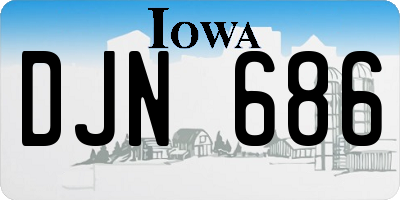 IA license plate DJN686
