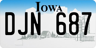 IA license plate DJN687