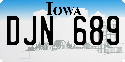 IA license plate DJN689