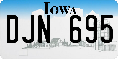 IA license plate DJN695