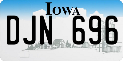 IA license plate DJN696