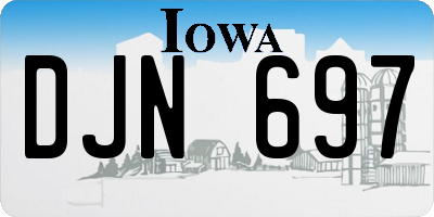 IA license plate DJN697