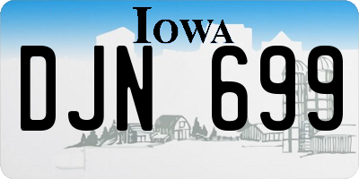 IA license plate DJN699