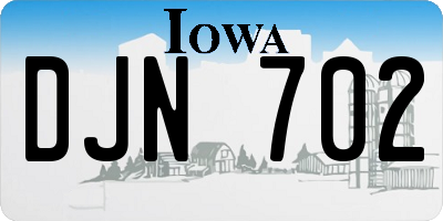 IA license plate DJN702