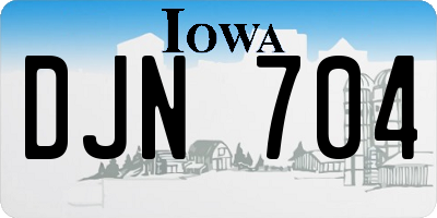 IA license plate DJN704