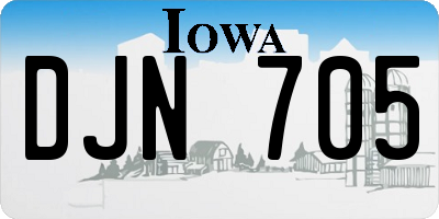 IA license plate DJN705