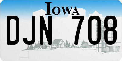 IA license plate DJN708