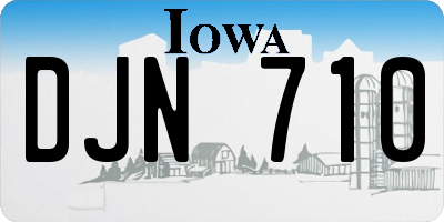 IA license plate DJN710