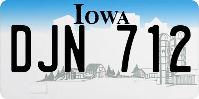 IA license plate DJN712