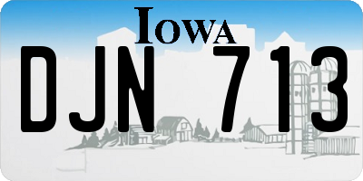 IA license plate DJN713