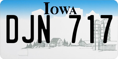 IA license plate DJN717