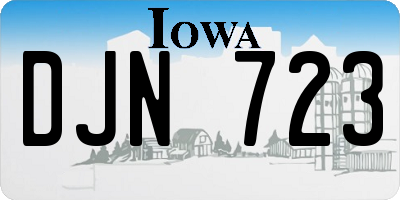 IA license plate DJN723
