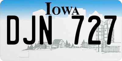 IA license plate DJN727