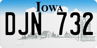IA license plate DJN732