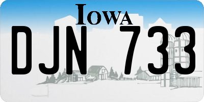 IA license plate DJN733
