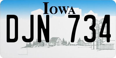 IA license plate DJN734