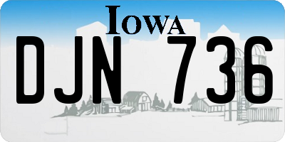 IA license plate DJN736