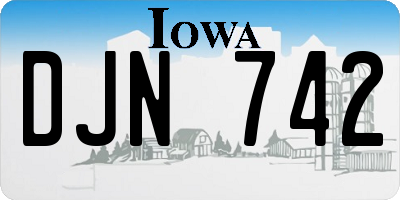 IA license plate DJN742