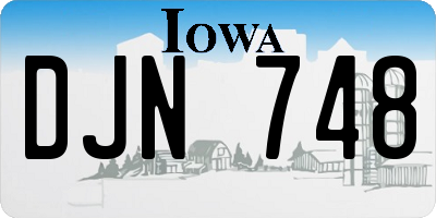 IA license plate DJN748