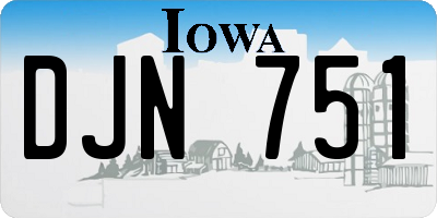 IA license plate DJN751