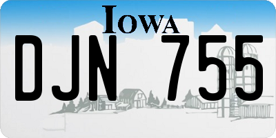 IA license plate DJN755