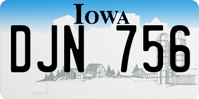 IA license plate DJN756