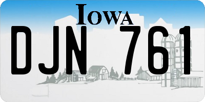 IA license plate DJN761