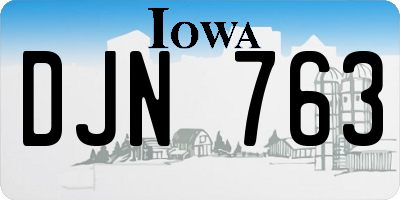 IA license plate DJN763