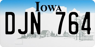 IA license plate DJN764