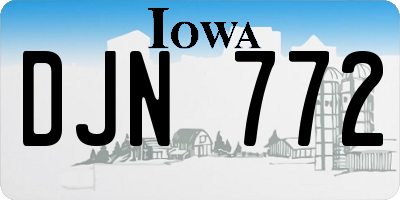 IA license plate DJN772