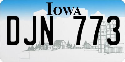 IA license plate DJN773