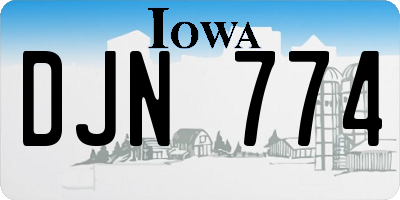 IA license plate DJN774