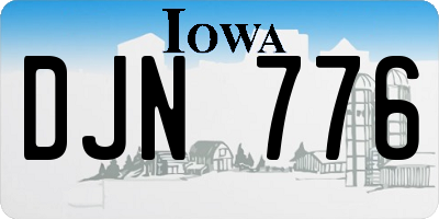 IA license plate DJN776