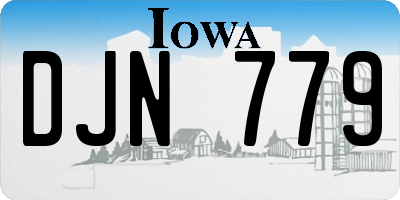 IA license plate DJN779