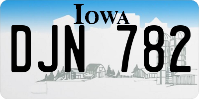 IA license plate DJN782
