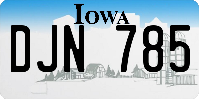 IA license plate DJN785