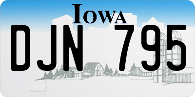 IA license plate DJN795