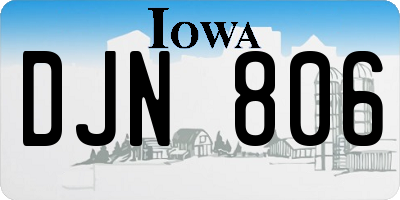 IA license plate DJN806