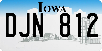 IA license plate DJN812