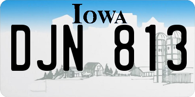 IA license plate DJN813