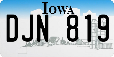 IA license plate DJN819