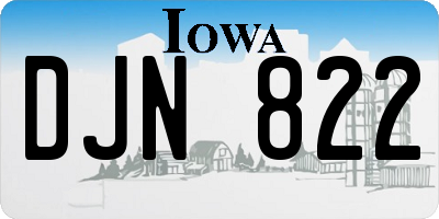 IA license plate DJN822