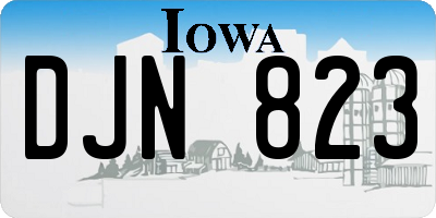IA license plate DJN823