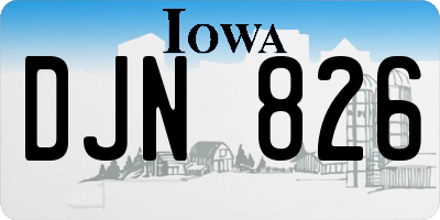 IA license plate DJN826