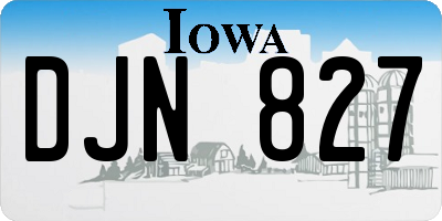 IA license plate DJN827