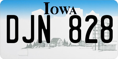 IA license plate DJN828