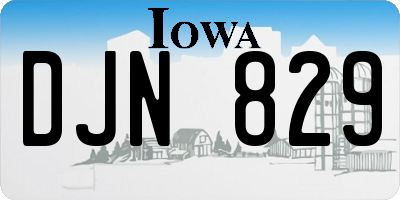 IA license plate DJN829