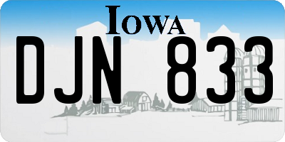 IA license plate DJN833